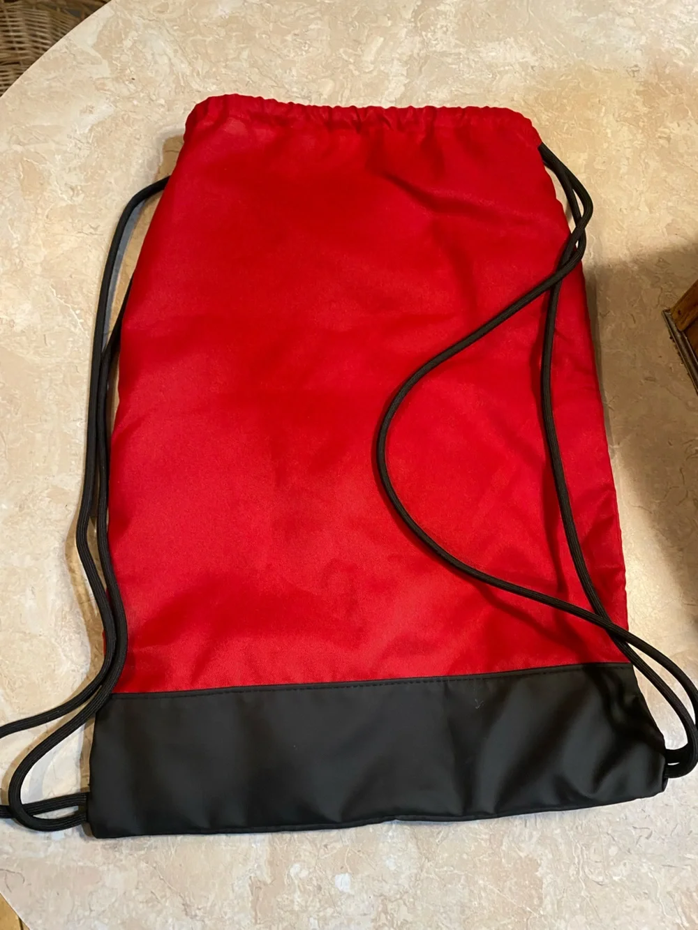 Jordan Red and Black Drawstring Gym Sack with Jumpman Logo